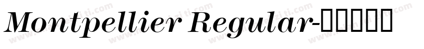 Montpellier Regular字体转换